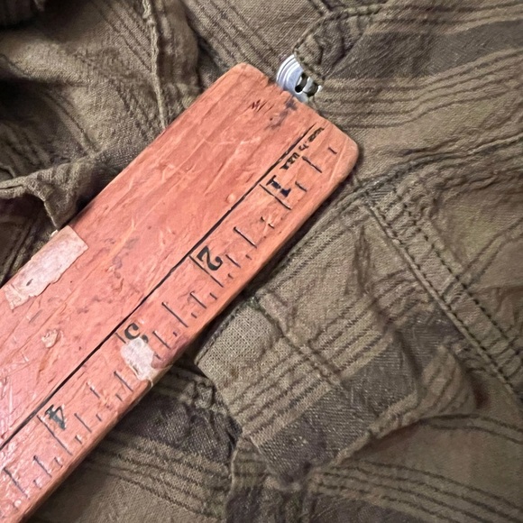 Pilcro Linen Belted Romper Jumpsuit Moss Green Stripe Size XS Anthropologie - Picture 5 of 5